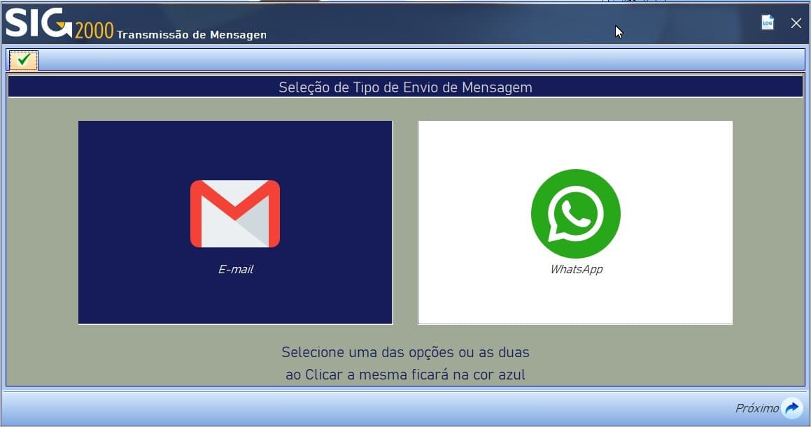 Transmissão de Mensagem — SIG 2000